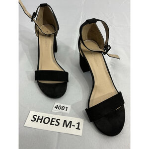 Womans Cl By Laundry Sandals 10 M Black Ankle Strap Open Toe Block Heel